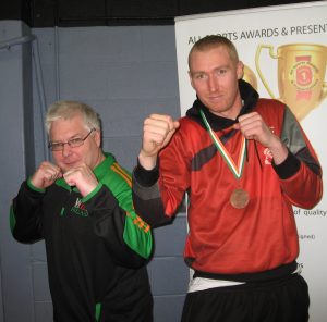 Shane Scanlon with Brendan Donnelly WKC 8th Dan 2017